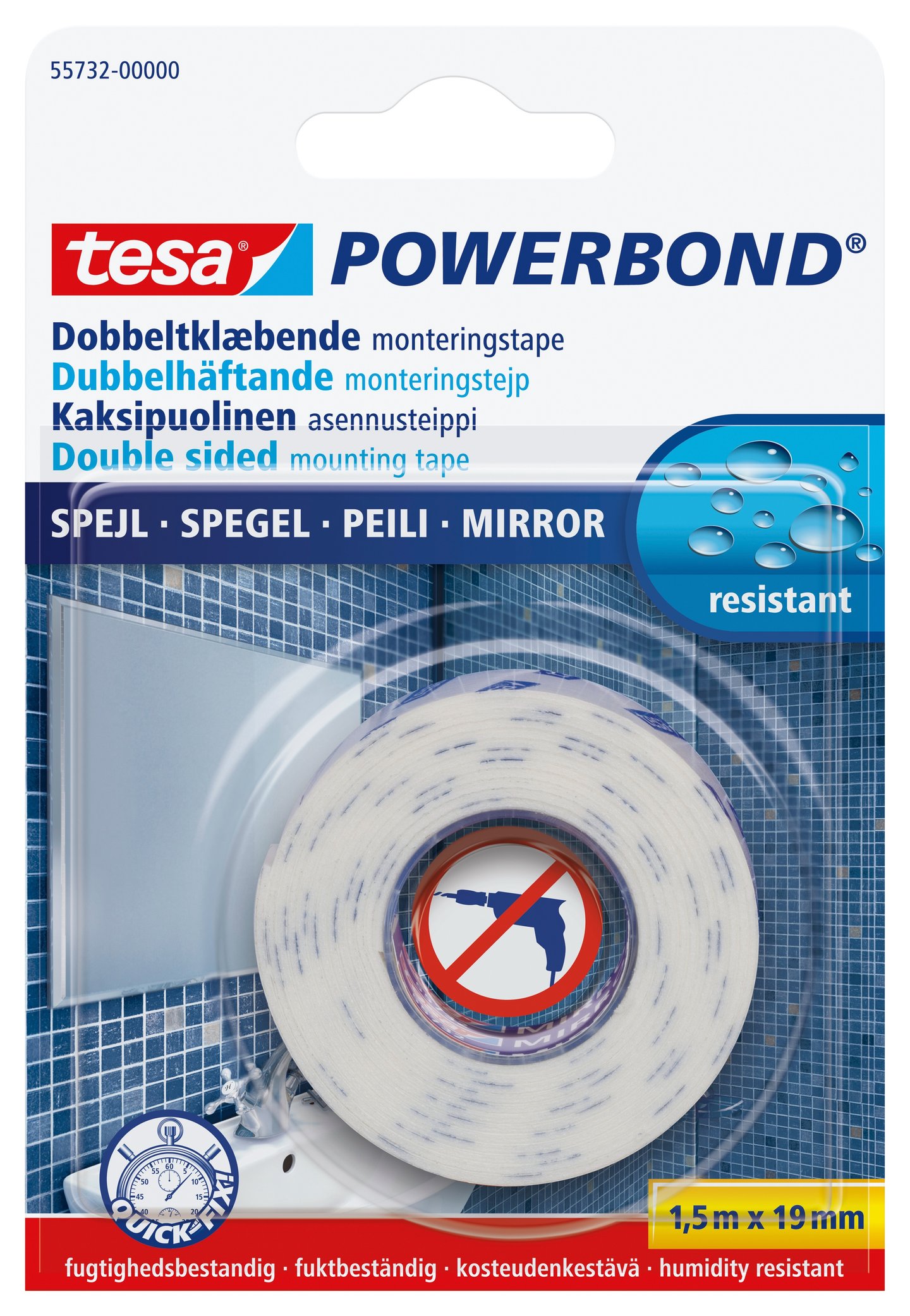 Tesa Powerbond dobbelklebende monteringstape