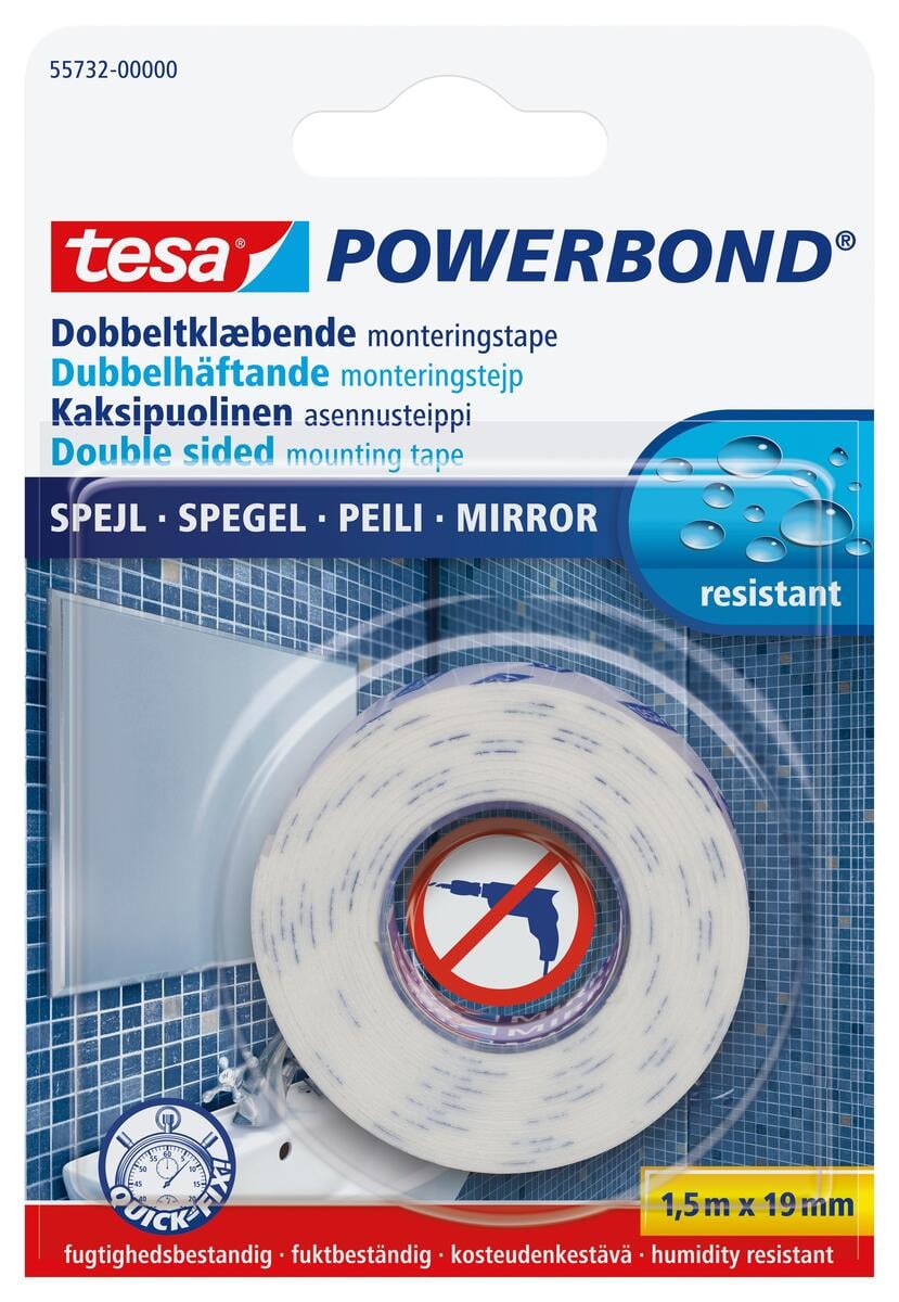 Tesa Powerbond dobbelklebende monteringstape