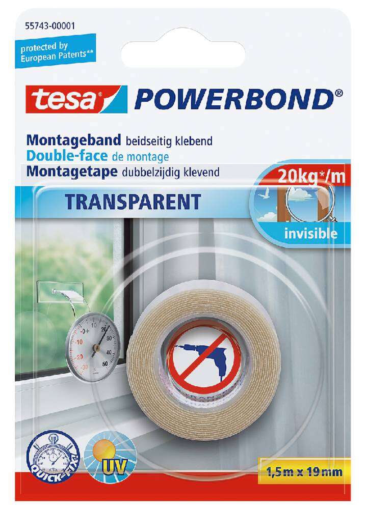 Tesa Powerbond® Dobbelklebende monteringstape
