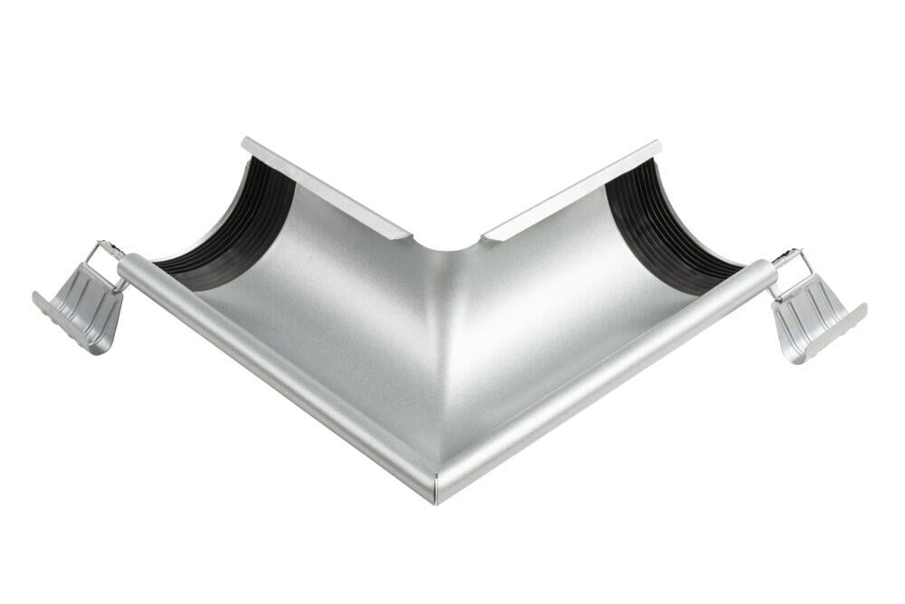 Vinkel utv m/skjøt st 125mm silver