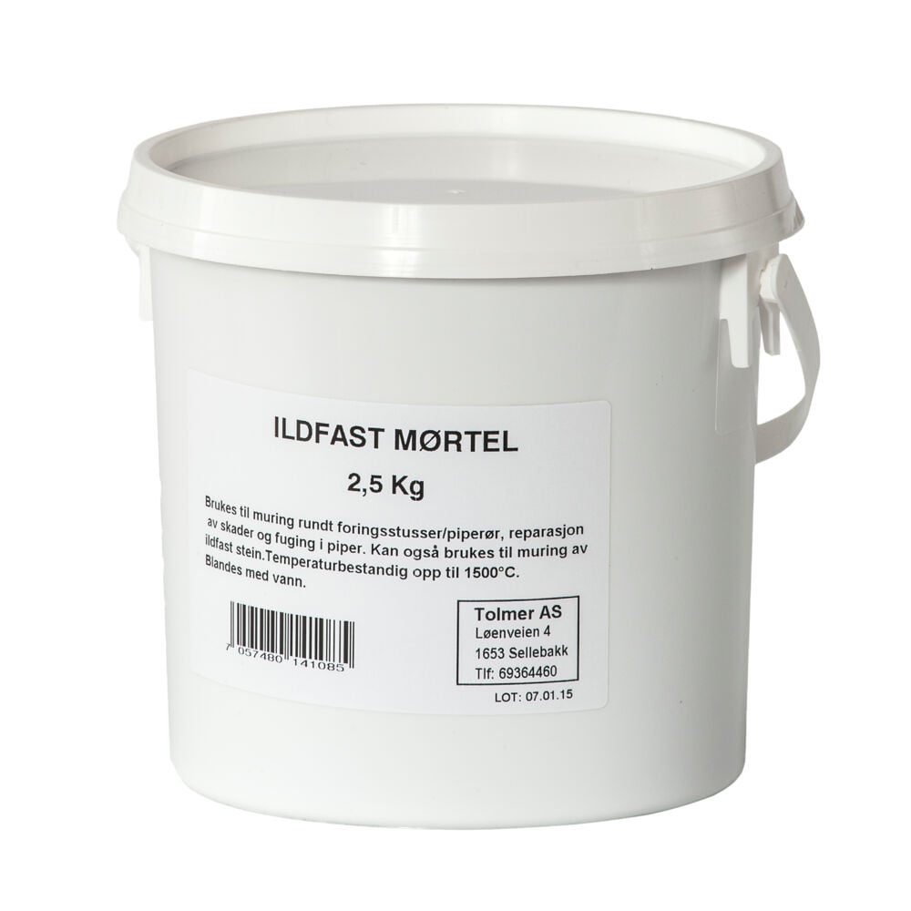 Tolmer ildfast mørtel
