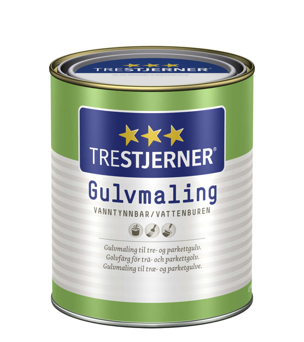 TreStjerner 80/helblank gulvmaling