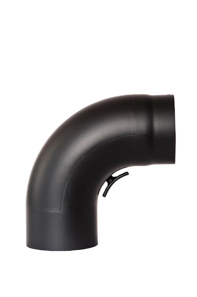 Tolmer røkrør helbøyd m/luke Ø150x90°