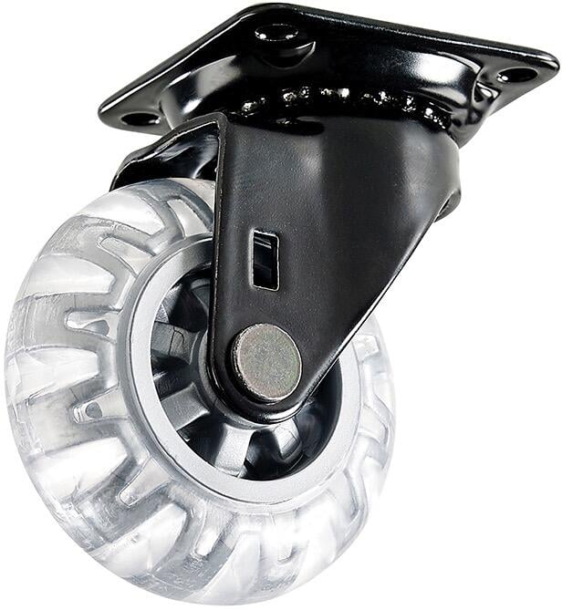 Møbelhjul med plate 4107 sort