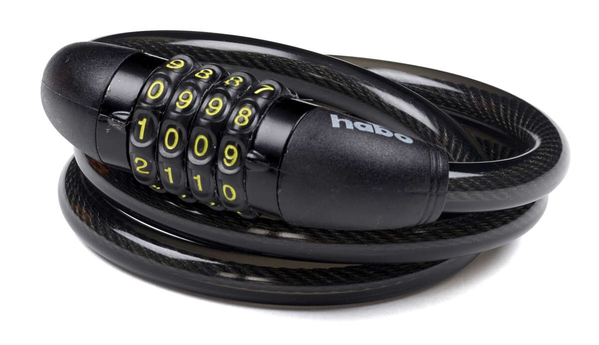 Sykkellås m/kode Habo 803-13 Sort