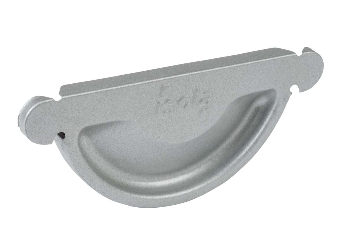 Endestykke stål 125mm silver n