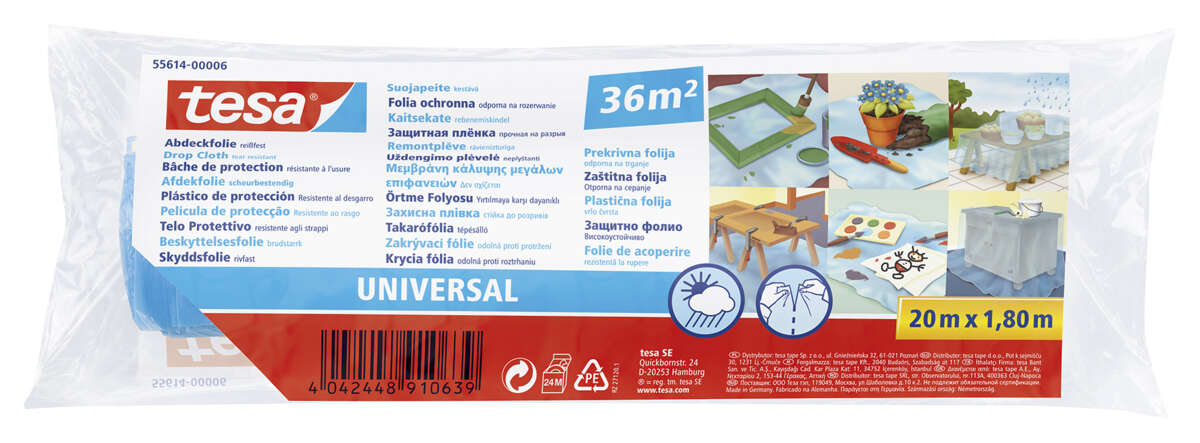Tesa Dekkfolie Universal 1,8m x 20m 36m2