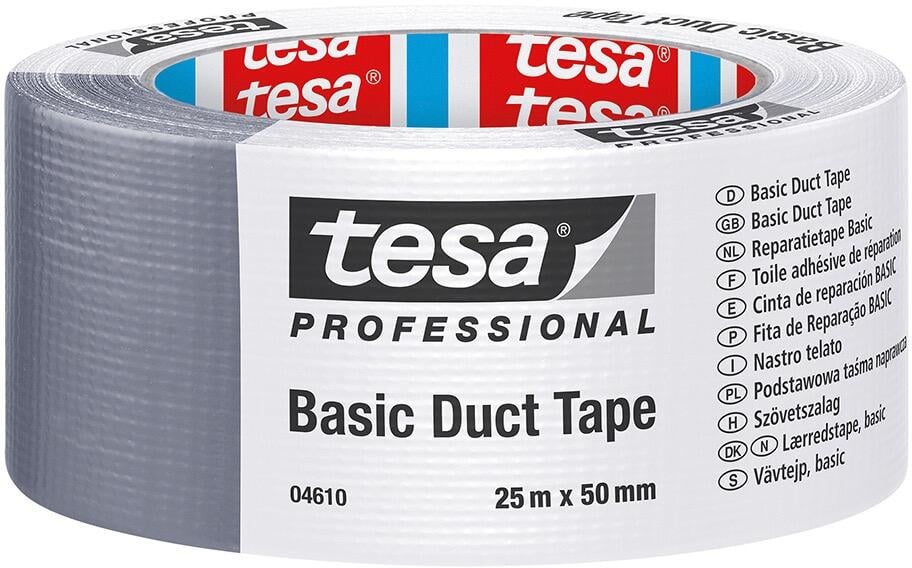 tesa® lerretstape 25m50mm sølv