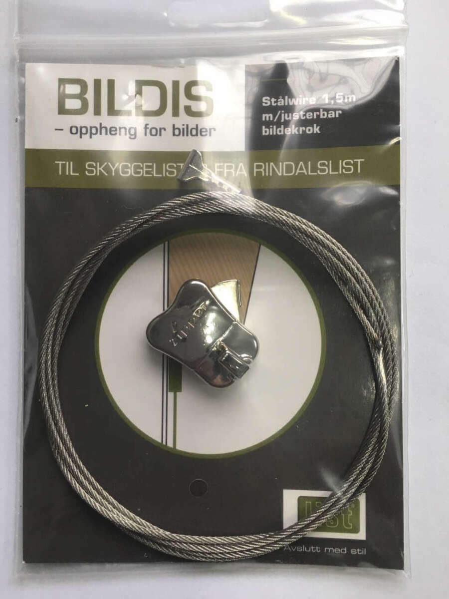 Bildis stålwire oppheng til taklist