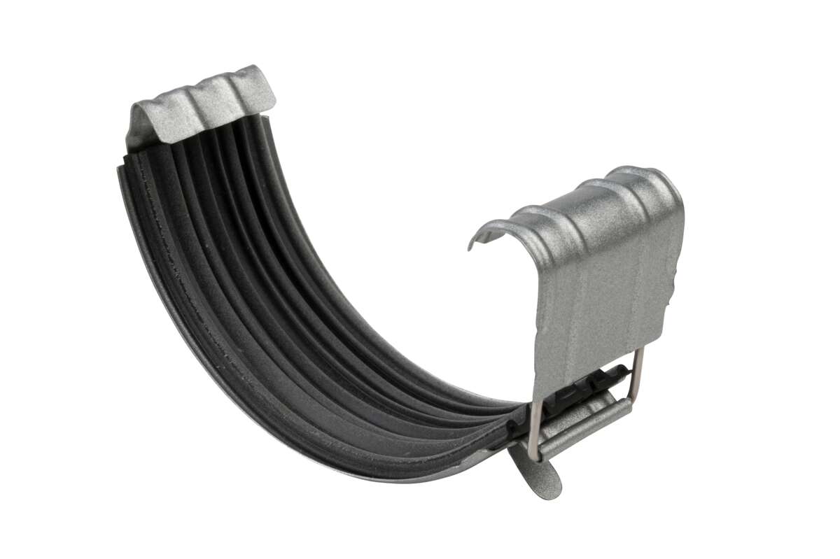 Renneskjøt m/pakn stål 125mm silver