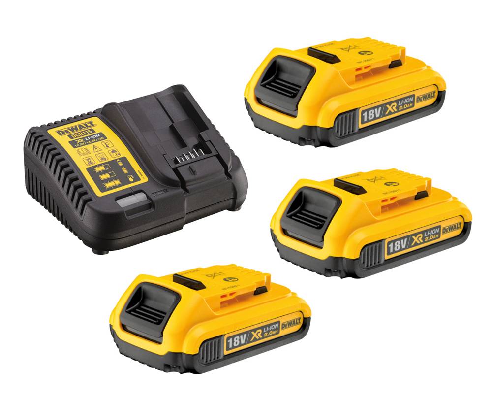 DeWalt DCB115D3 lader og 3x2.0Ah batteri