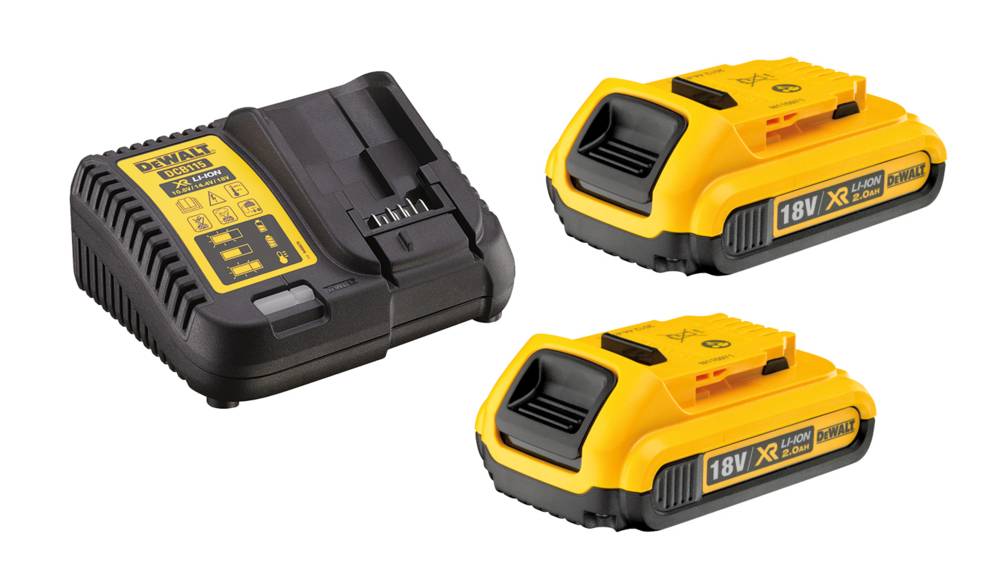 DeWalt DCB115D2 lader og 2x2.0Ah batteri