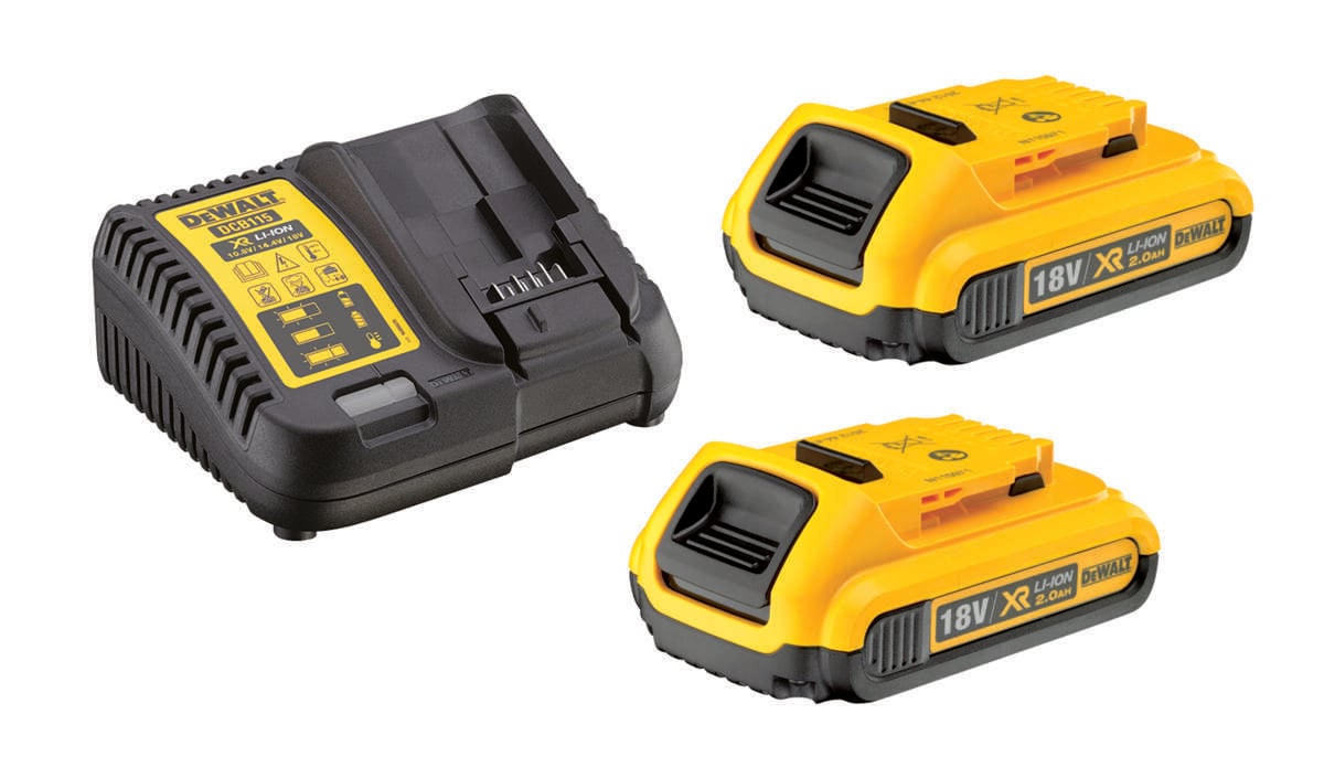 DeWalt DCB115D2 lader og 2x2.0Ah batteri