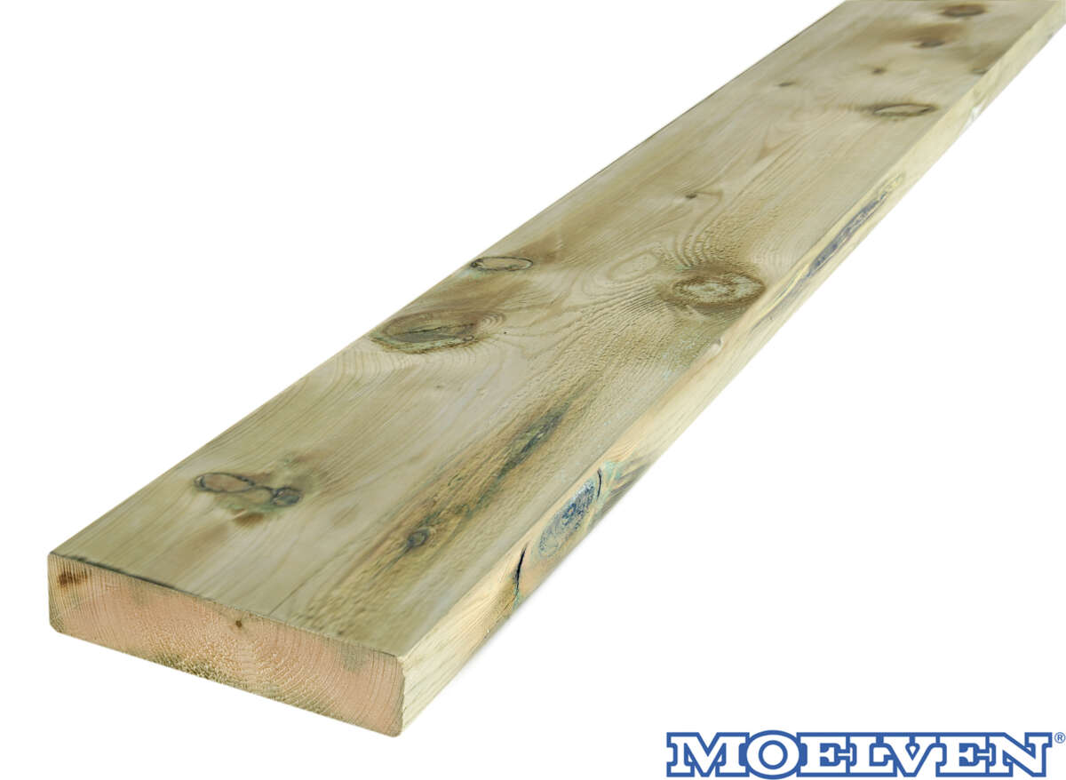 28x120 Impregnert terrassebord, 2 sortering