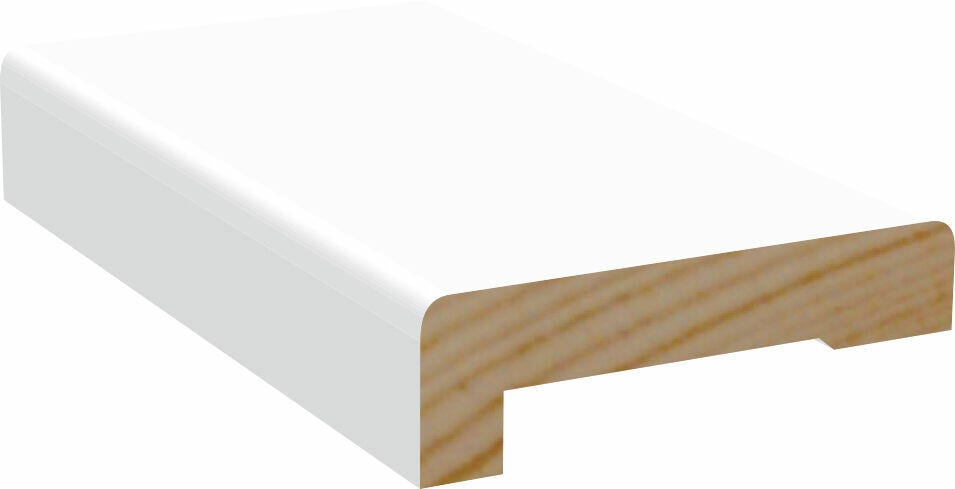 Karmlist 12/23x058x2400, furu hvit S 0502-Y