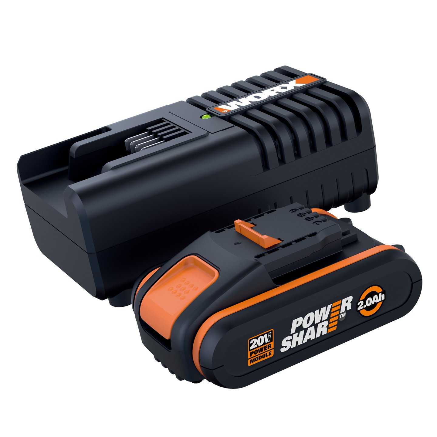 Worx 20V batteri og lader