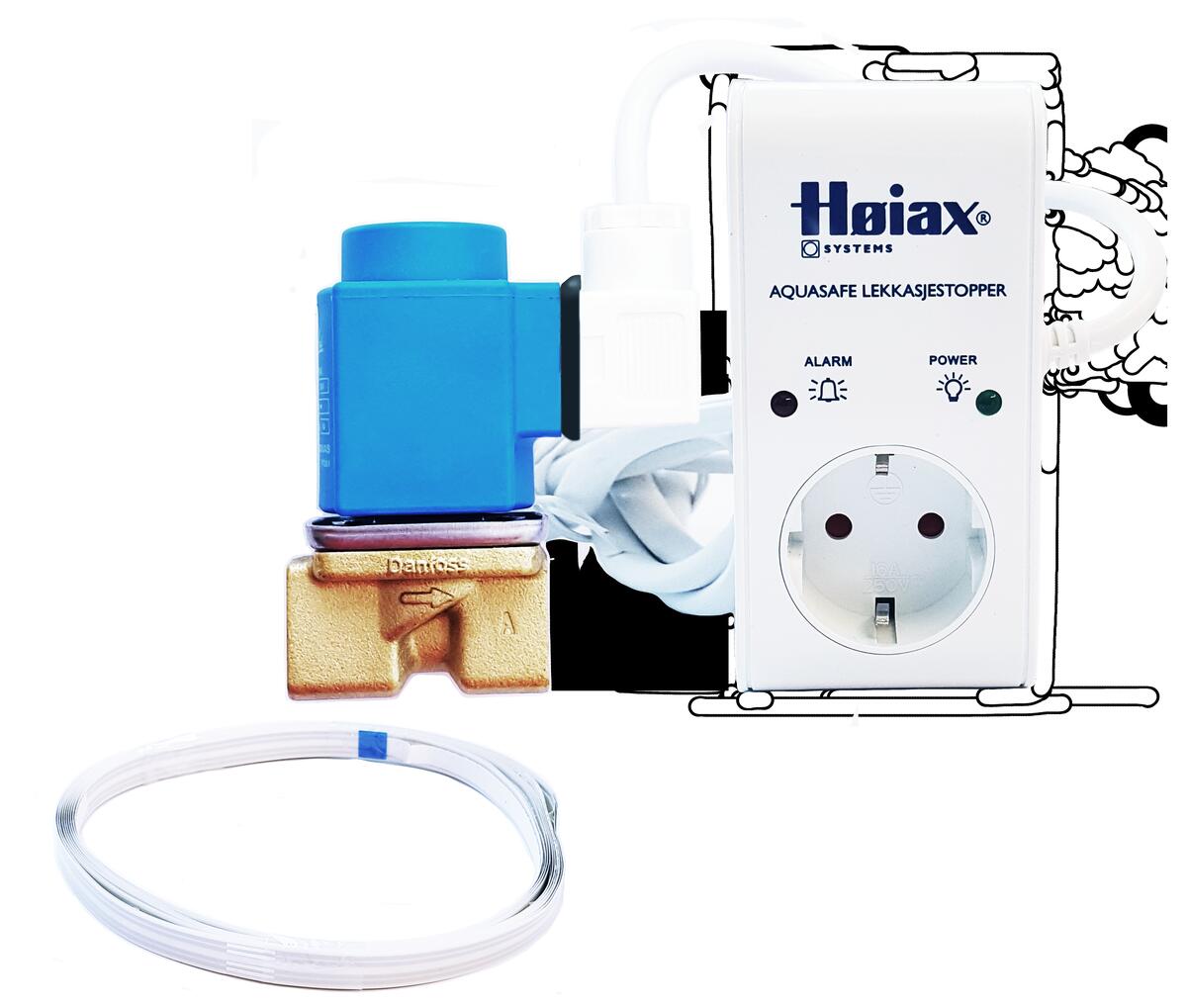 Aquasafe enkel ½’’ lekkasjestopper