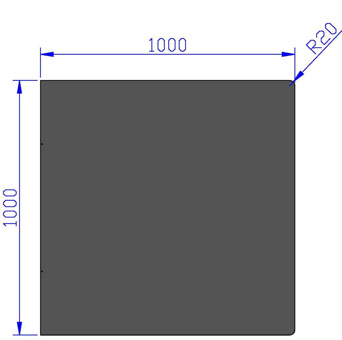 Jøtul gulvplate stål , sirkel 1000X1000 mm
