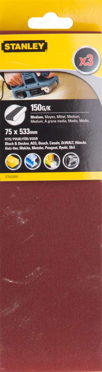 Stanley STA33201 slipebånd 3-pk