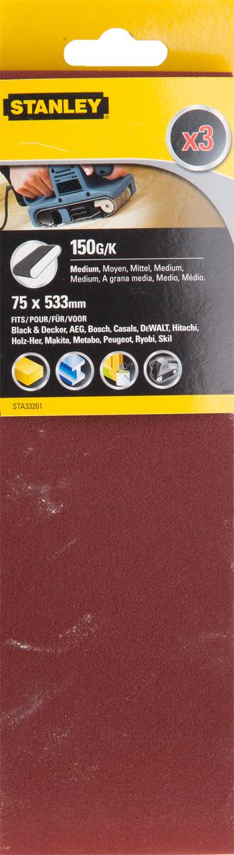 Stanley STA33201 slipebånd 3-pk