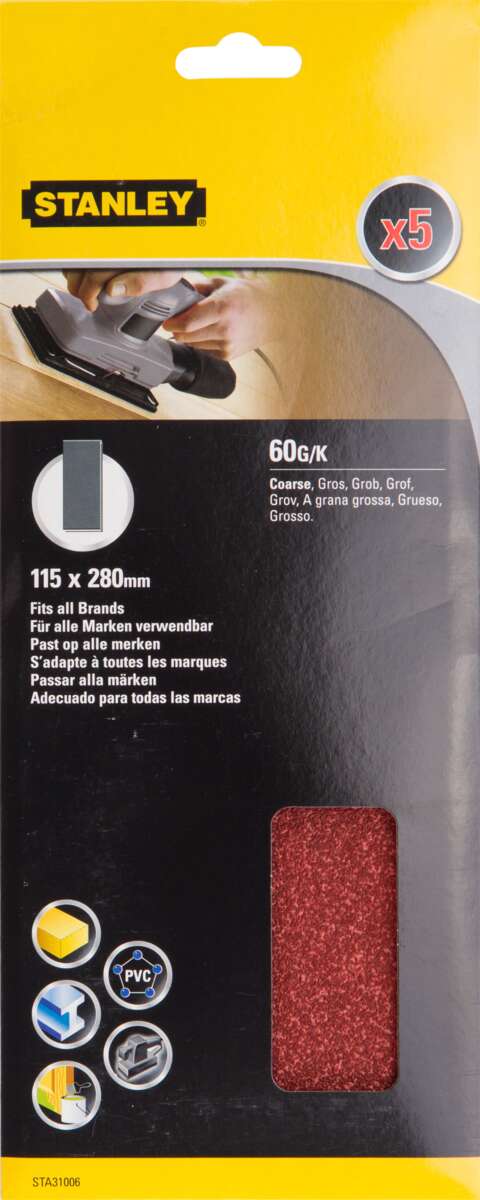 Stanley STA31006 slipepapir 5-pk
