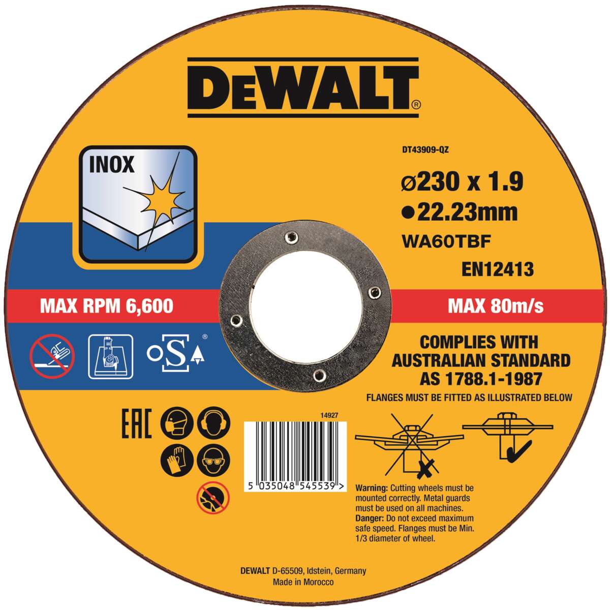 DEWALT DT43909 Kappeskive