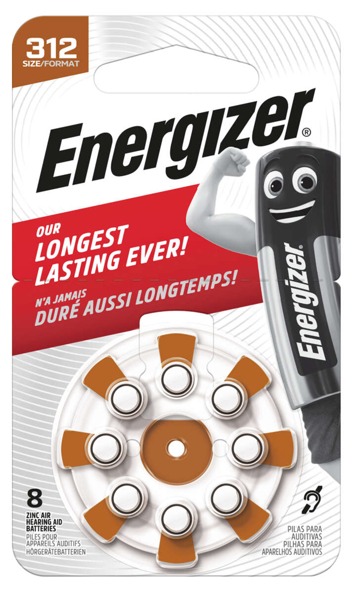 Energizer® høreapparatsbatterier 312