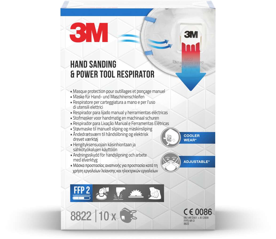 3M 8822PRO10 Støvmaske med ventil