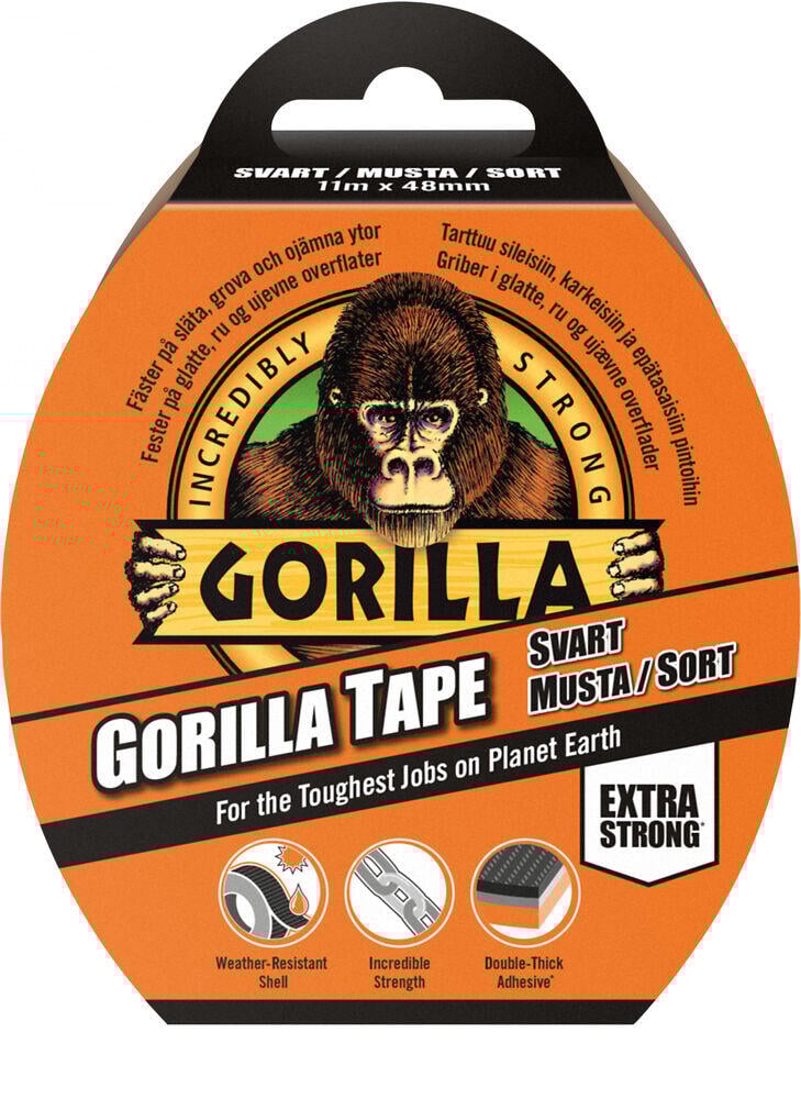 Gorilla tape lerret, svart