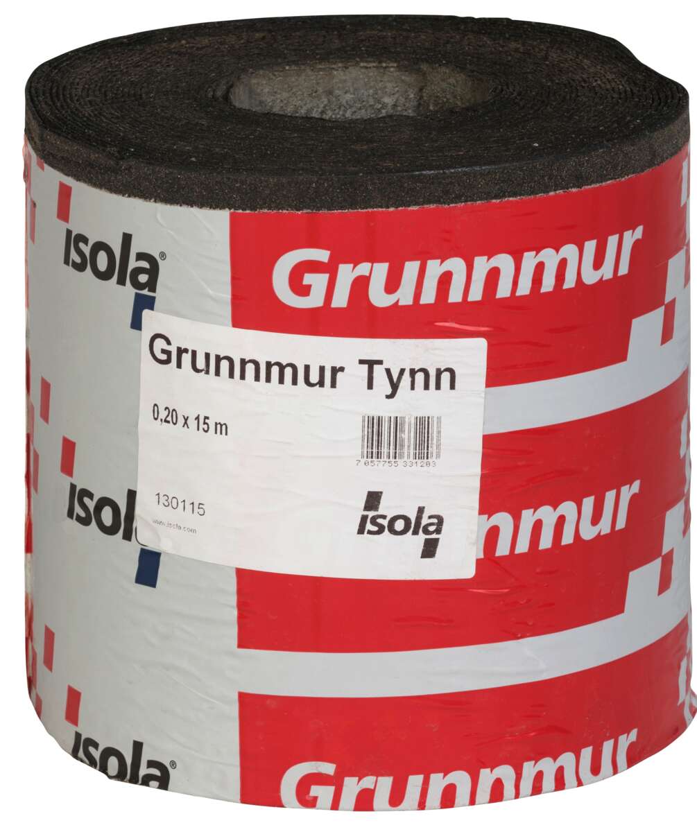 Isola Grunnmur Tynn 0,20x15m for bunnsvill, overgang grunnmur/vegg