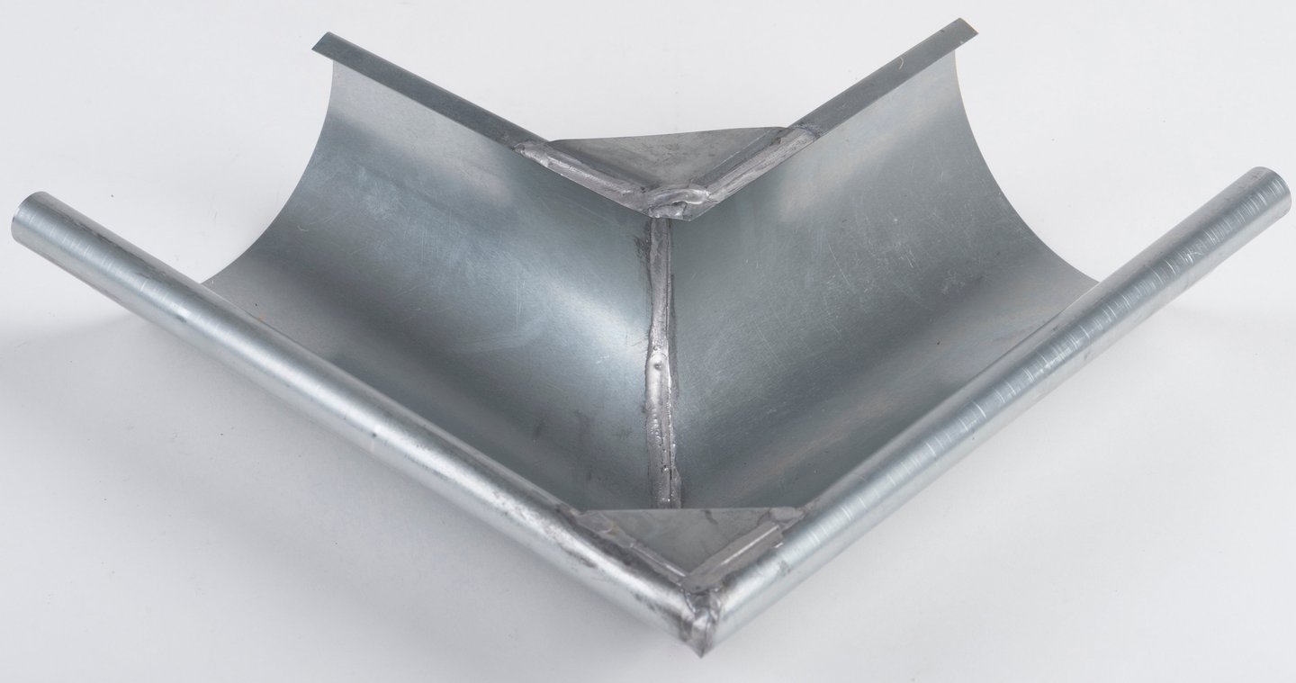 Isola Vinkel Utvendig 90 grader Zink 125mm for takrenne
