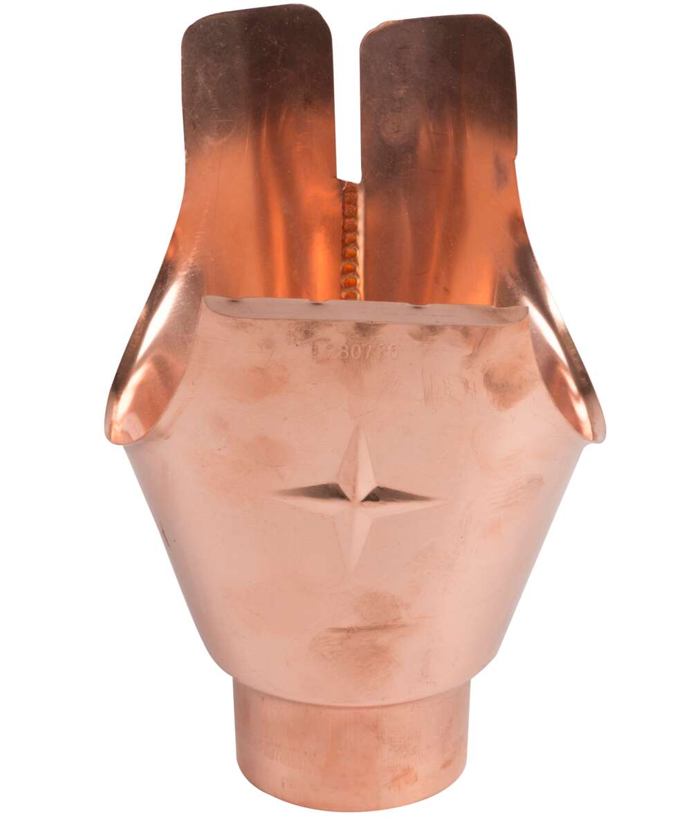 Isola Tappestykke Kobber 125mm/80mm til takrenne