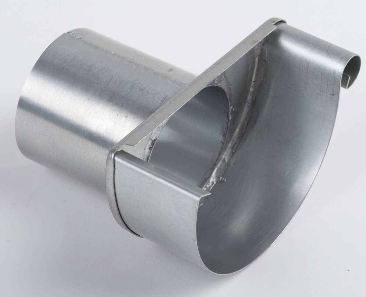 Isola Endelokk med utløp Zink Høyre 125mm for takrenne