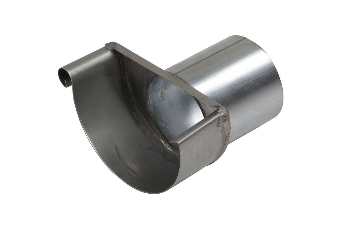 Isola Endelokk med utløp Zink Venstre 125mm for takrenne