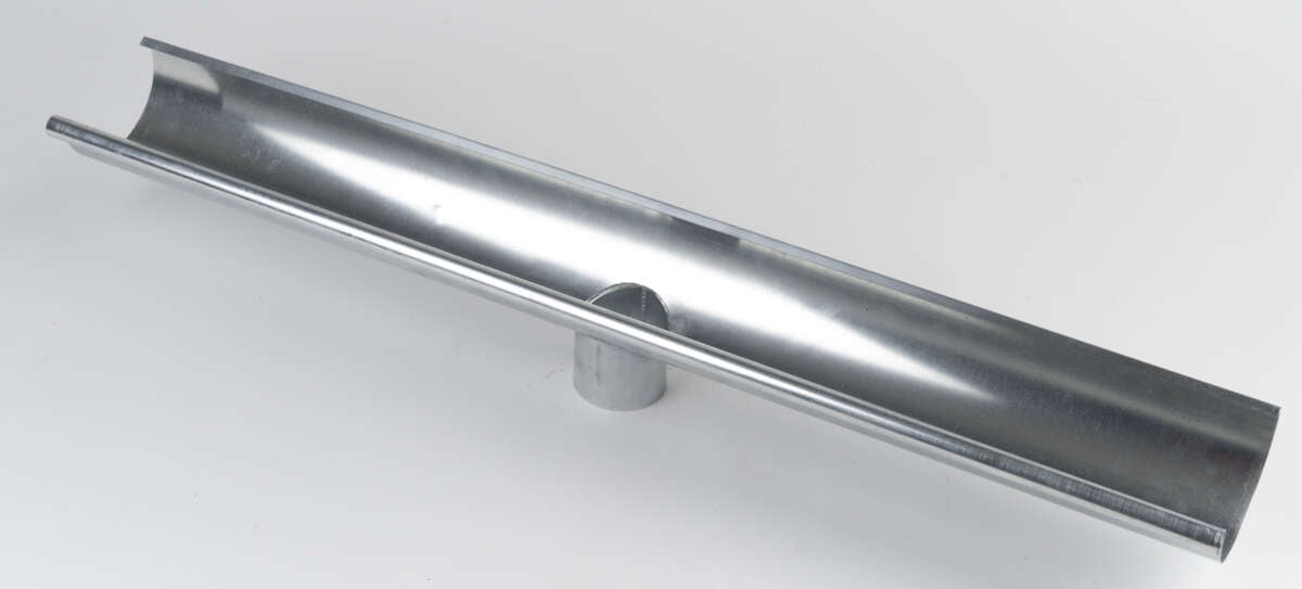 Isola Takrenne med utløp Zink 1meter 125/76mm