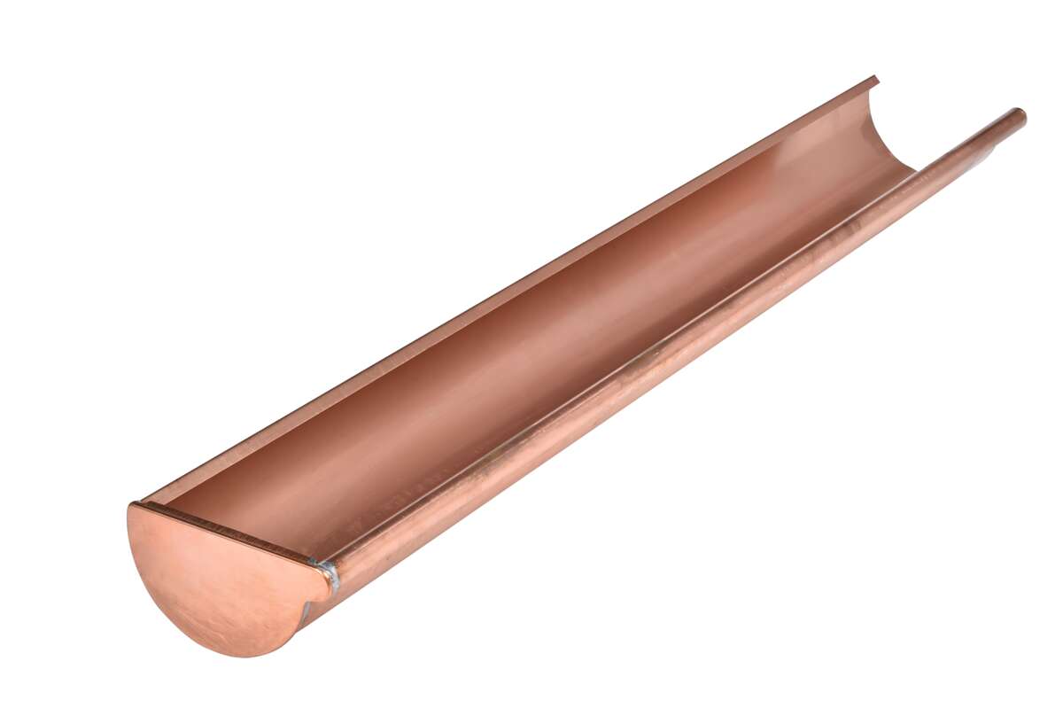 Isola Takrenne med endelokk Kobber Venstre 1m/125mm