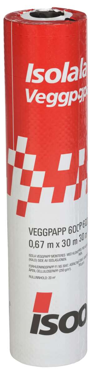 Isola Veggpapp 0,67X30M Sort