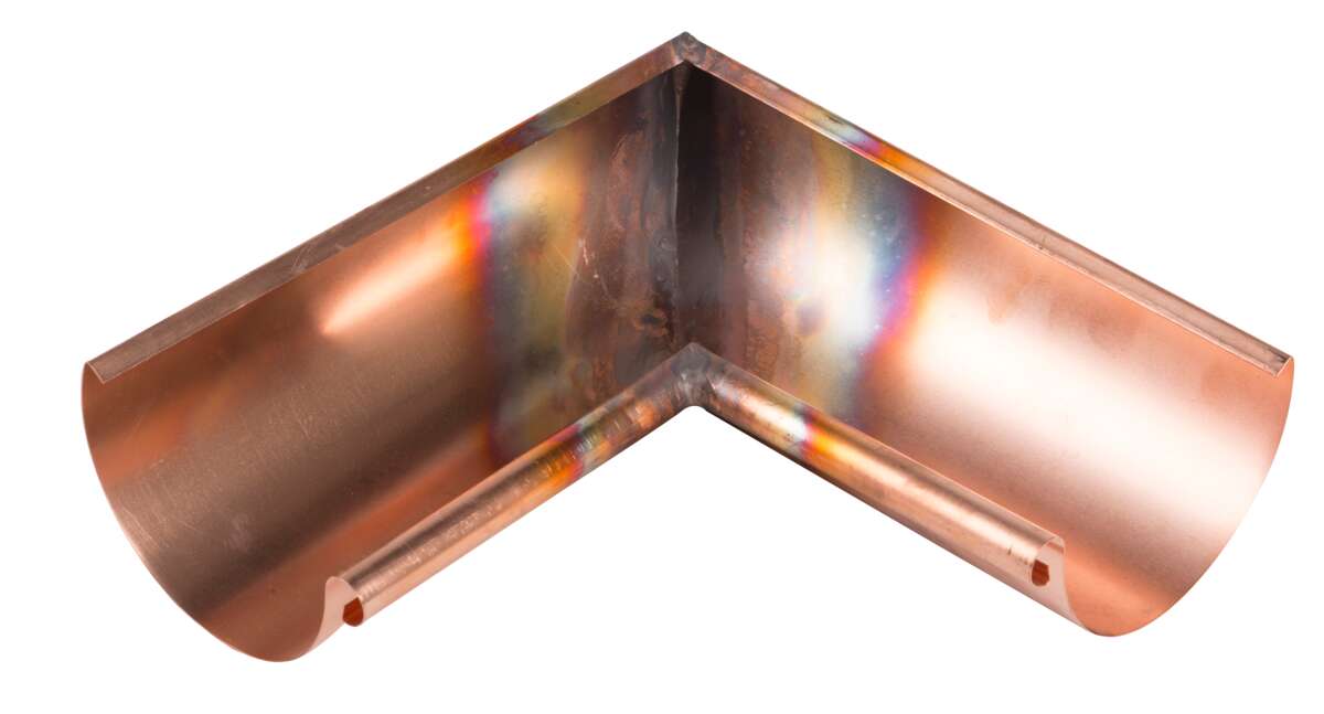 Isola Vinkel Innvendig 90 grader Kobber 125mm til takrenne