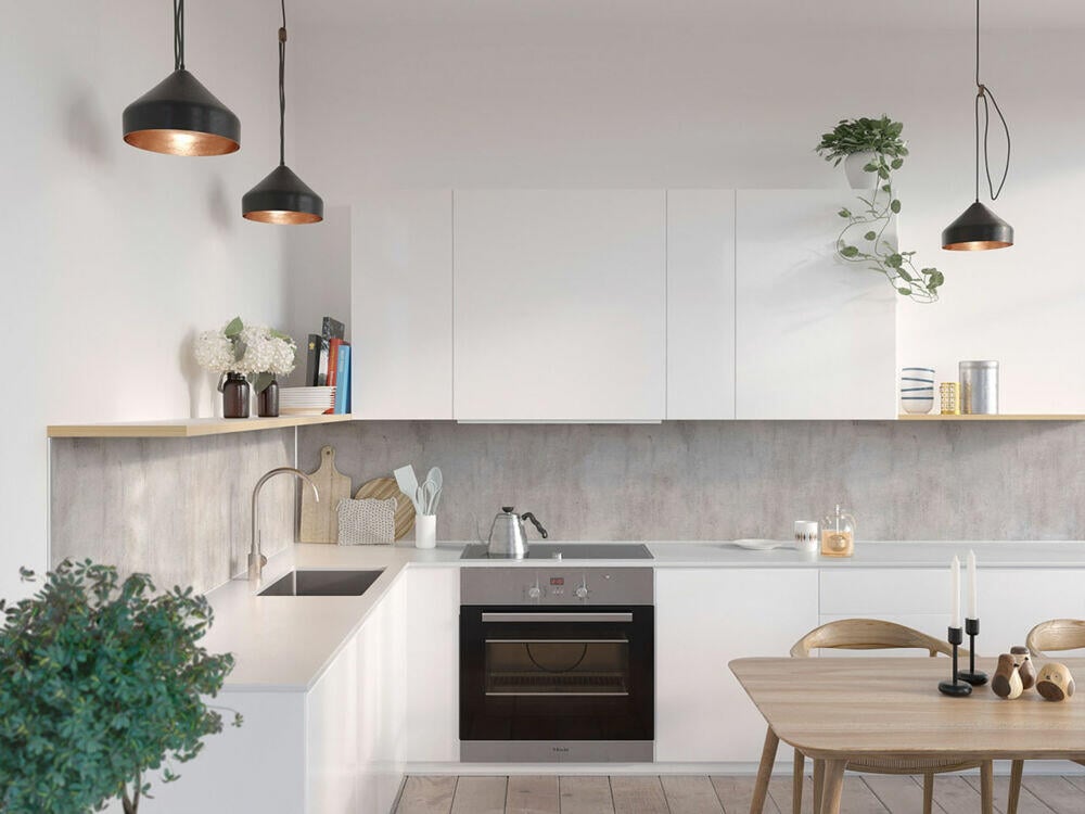 Fibo Lentini Grey Kitchen Board, slett overflate