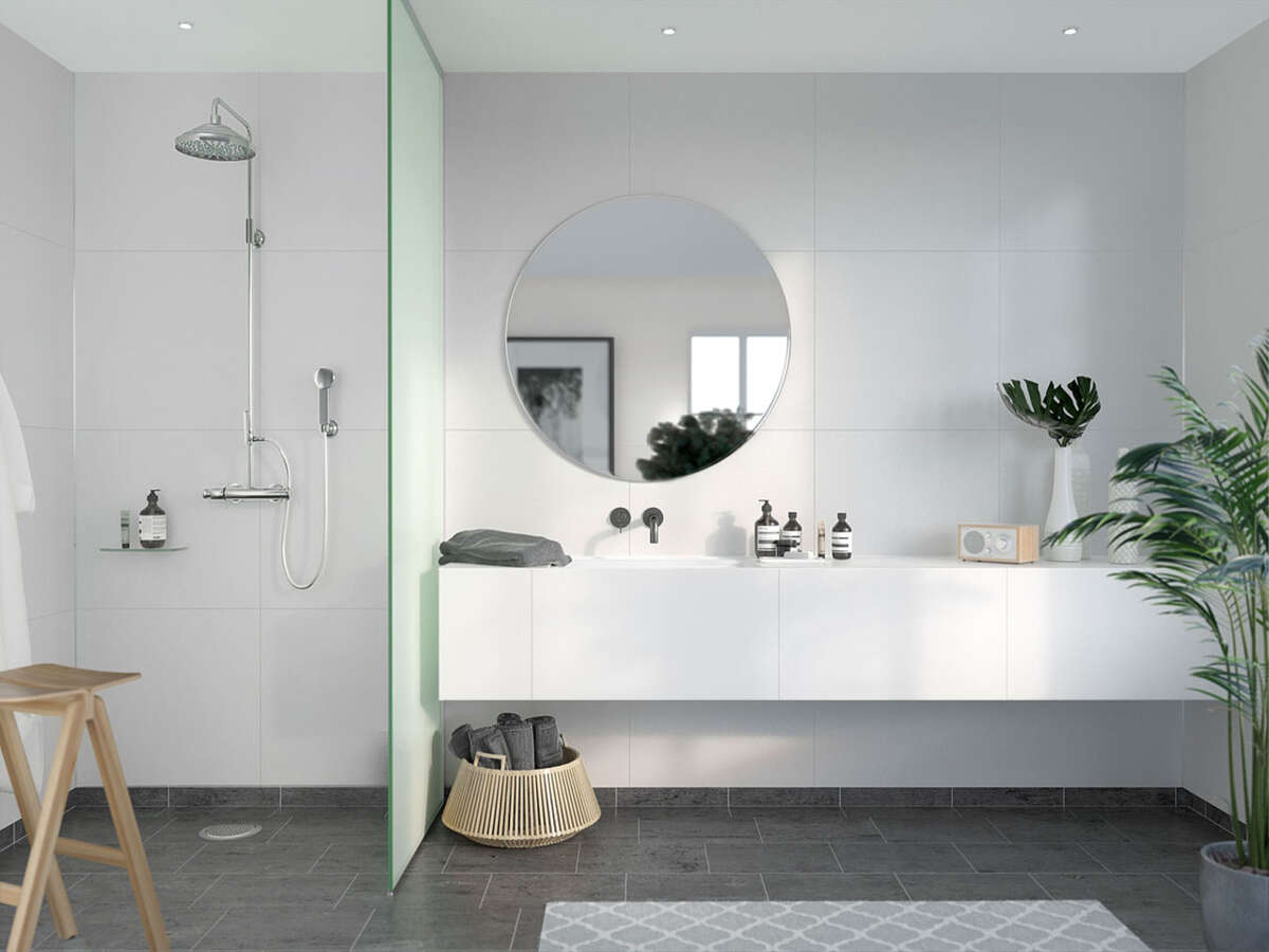 Fibo 2094-M6060 S White baderomsplate 2-pk