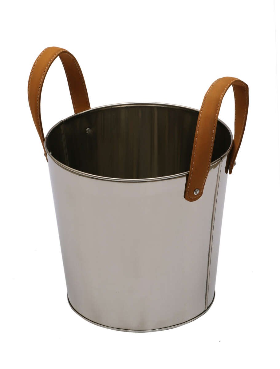 Grom vedbøtte med skinnhank