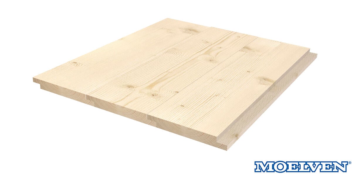 19X148 dobbelfals tett gran kledning