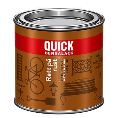 Quick Bengalack Rett på rust silkematt maling