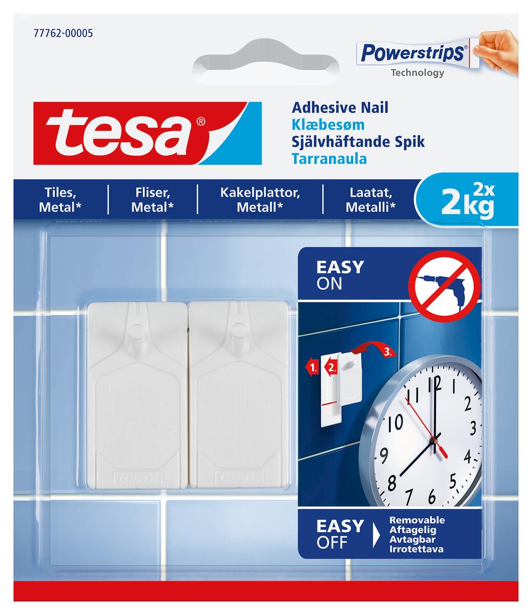 Tesa limspiker for fliser og metall 2 stk.