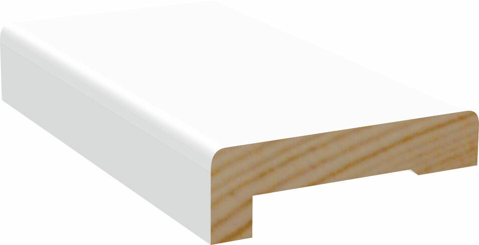 Karmlist 12/23x058x2400, furu hvit S 0502-Y