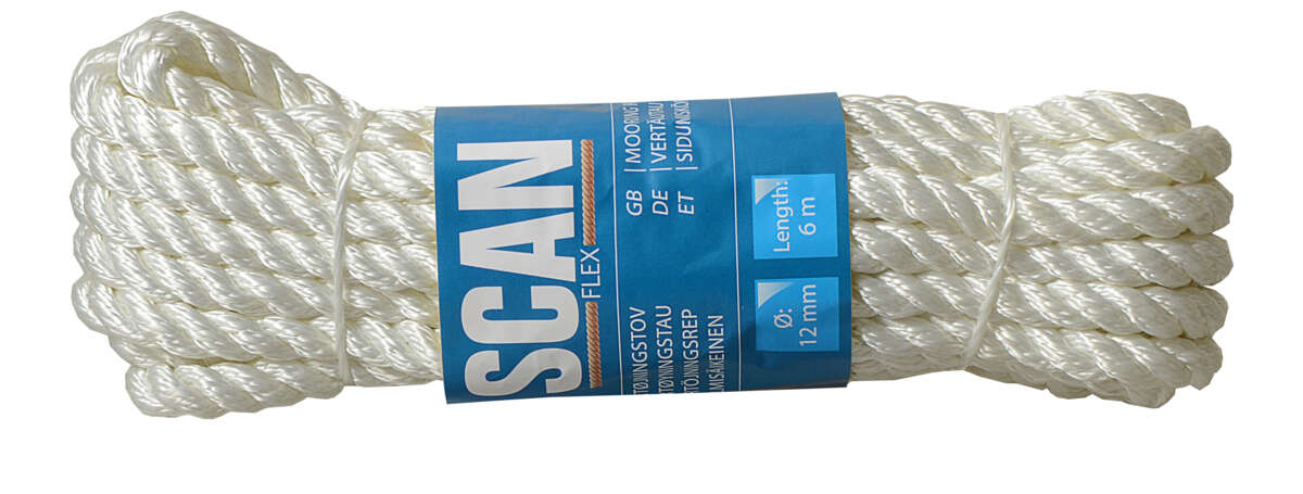 Fortøyningstau 12mm x 6 meter