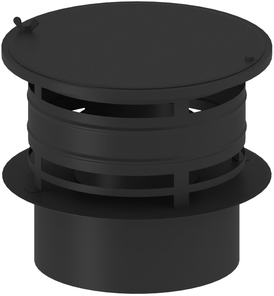 Tolmer toppseskjon m/ regnhatt helisolert Ø150-ISO