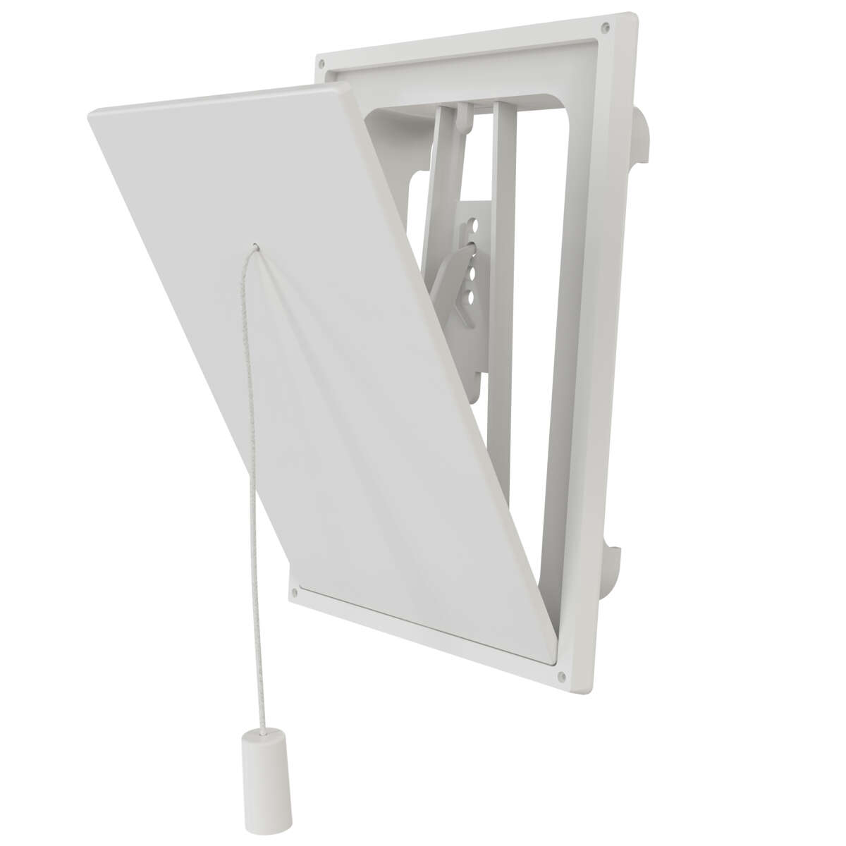 Flexit klaffventil hvit plast 5x5"