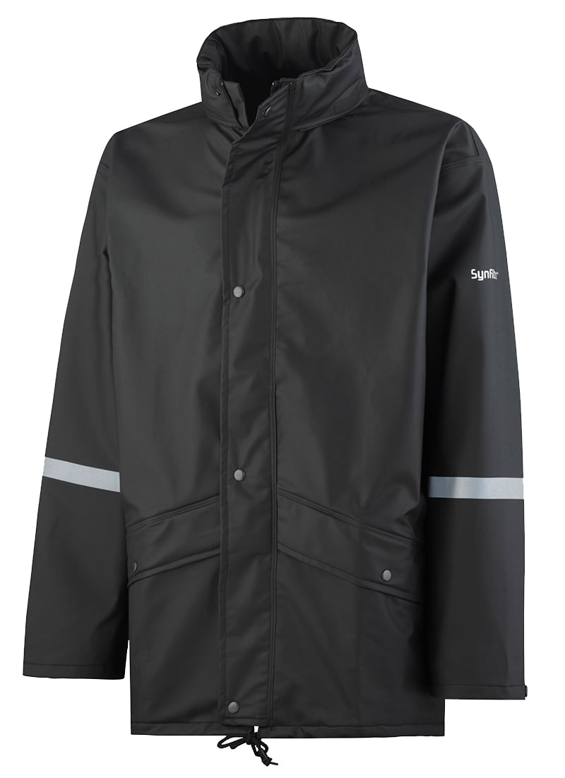 Synfiber PU-regnsett med refleks