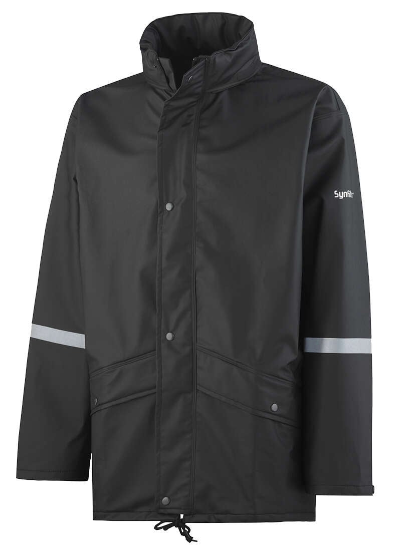 Synfiber PU-regnsett med refleks